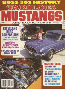 FABULOUS MUSTANGS 1987 SEPT - K-CODE, TORINO COBRA,BOSS